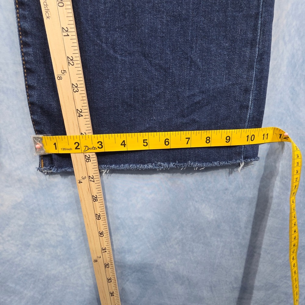 KUT from the Kloth Meg Fab Ab Wide Leg Jeans Blue Raw Hem Indigo Size 0‎ - Picture 5 of 8